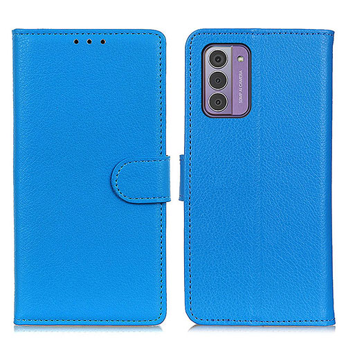 Leather Case Stands Flip Cover Holder A03D for Nokia G42 5G Sky Blue