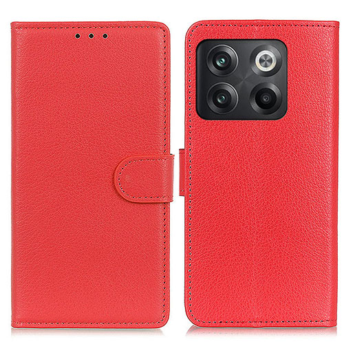 Leather Case Stands Flip Cover Holder A03D for OnePlus Ace Pro 5G Red