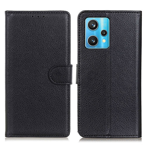 Leather Case Stands Flip Cover Holder A03D for Realme Narzo 50 Pro 5G Black