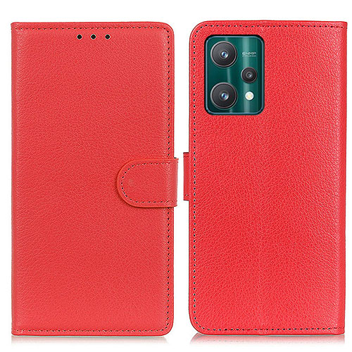 Leather Case Stands Flip Cover Holder A03D for Realme Q5 5G Red