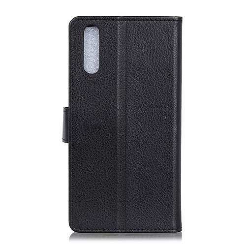 Leather Case Stands Flip Cover Holder A03D for Samsung Galaxy A02 Black