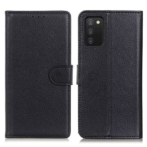 Leather Case Stands Flip Cover Holder A03D for Samsung Galaxy A03s Black