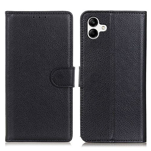 Leather Case Stands Flip Cover Holder A03D for Samsung Galaxy A04E Black
