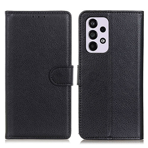 Leather Case Stands Flip Cover Holder A03D for Samsung Galaxy A33 5G Black