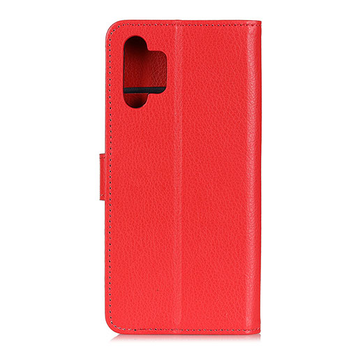 Leather Case Stands Flip Cover Holder A03D for Samsung Galaxy M32 5G Red