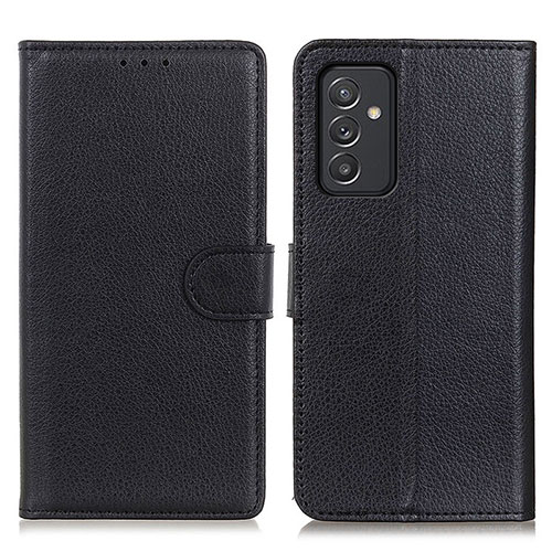 Leather Case Stands Flip Cover Holder A03D for Samsung Galaxy M54 5G Black