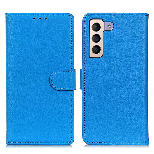 Leather Case Stands Flip Cover Holder A03D for Samsung Galaxy S23 Plus 5G Sky Blue