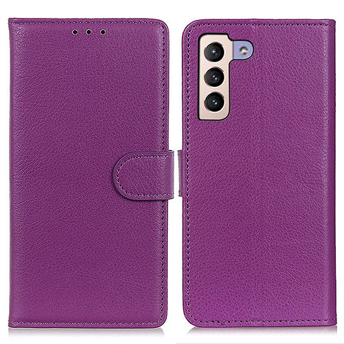 Leather Case Stands Flip Cover Holder A03D for Samsung Galaxy S24 5G Purple