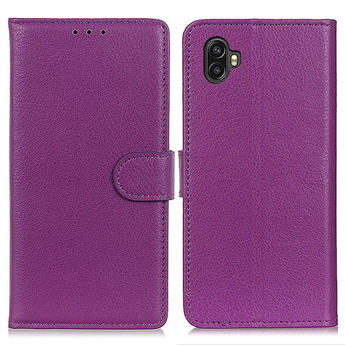 Leather Case Stands Flip Cover Holder A03D for Samsung Galaxy Xcover Pro 2 5G Purple