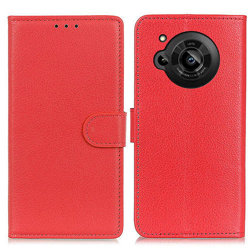 Leather Case Stands Flip Cover Holder A03D for Sharp Aquos R7s Red