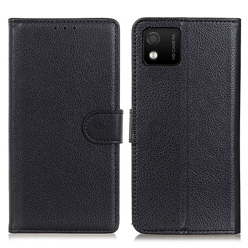 Leather Case Stands Flip Cover Holder A03D for Wiko Y52 Black