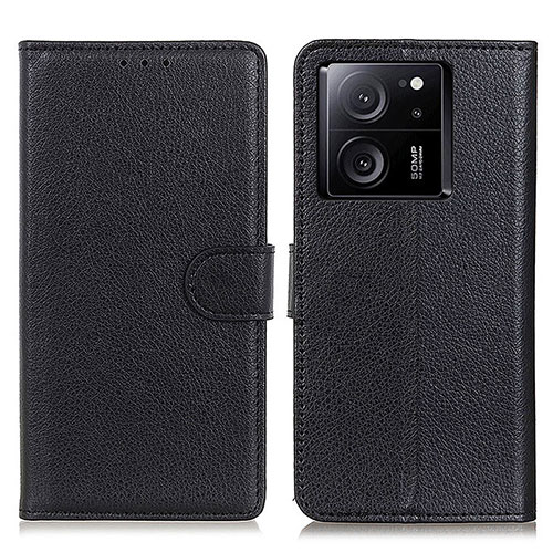 Leather Case Stands Flip Cover Holder A03D for Xiaomi Redmi K60 Ultra 5G Black