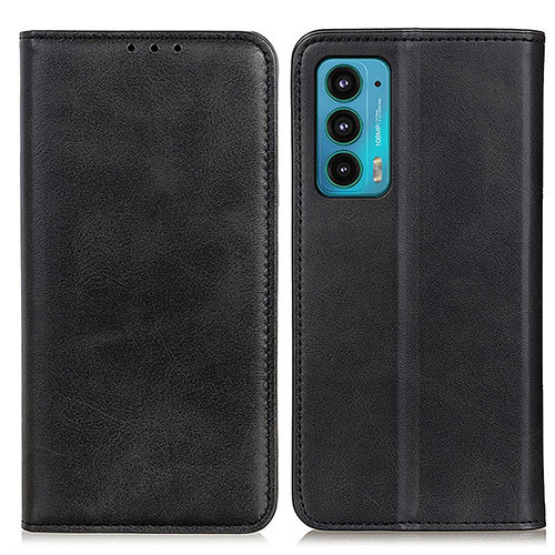 Leather Case Stands Flip Cover Holder A04D for Motorola Moto Edge Lite 5G Black