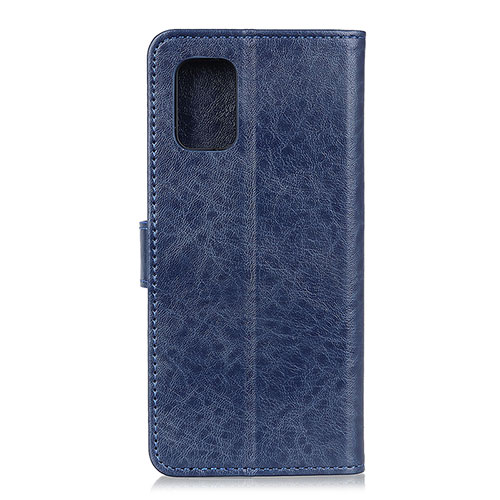 Leather Case Stands Flip Cover Holder A04D for Motorola Moto Edge S 5G Blue