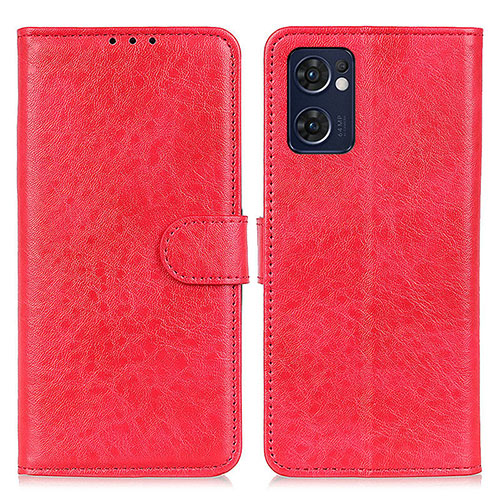 Leather Case Stands Flip Cover Holder A04D for OnePlus Nord CE 2 5G Red