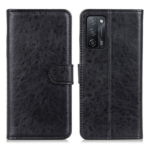 Leather Case Stands Flip Cover Holder A04D for Oppo A56 5G Black