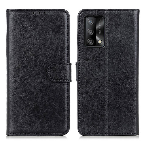 Leather Case Stands Flip Cover Holder A04D for Oppo F19s Black