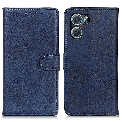 Leather Case Stands Flip Cover Holder A04D for Oppo K10 5G Blue