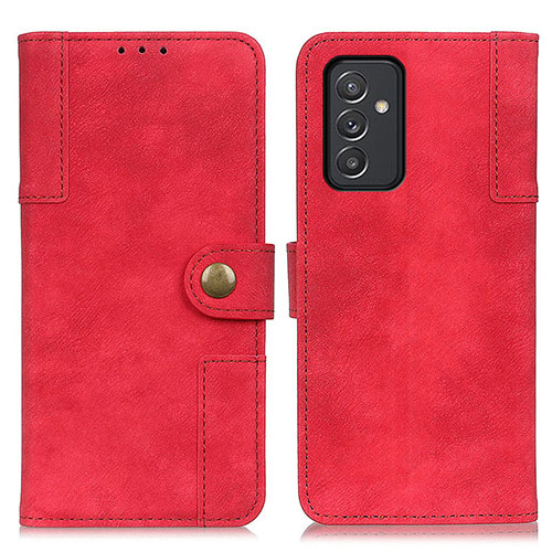 Leather Case Stands Flip Cover Holder A04D for Samsung Galaxy A15 4G Red