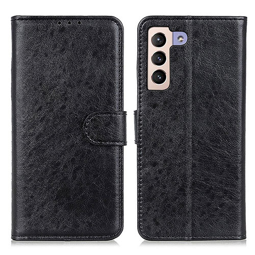 Leather Case Stands Flip Cover Holder A04D for Samsung Galaxy S22 Plus 5G Black