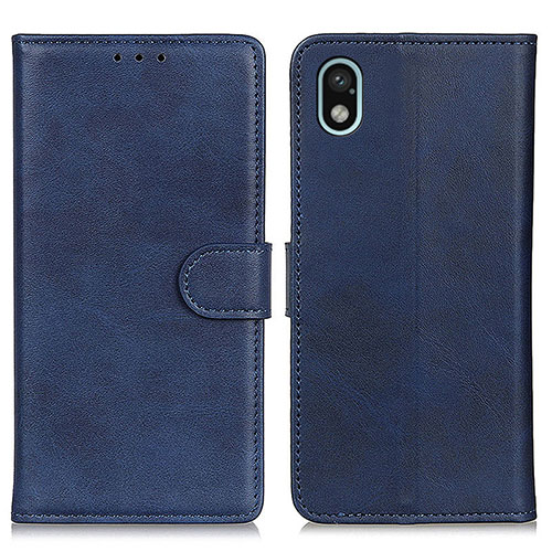 Leather Case Stands Flip Cover Holder A04D for Sony Xperia Ace III Blue