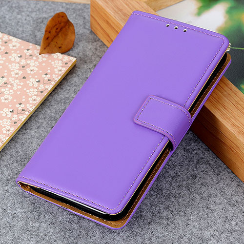 Leather Case Stands Flip Cover Holder A04D for Xiaomi Poco C65 Purple