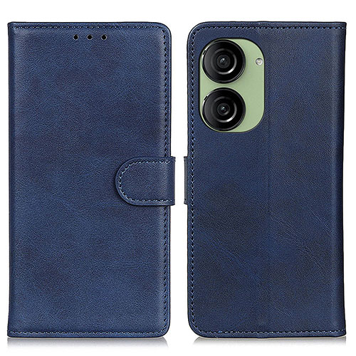 Leather Case Stands Flip Cover Holder A05D for Asus ZenFone 10 Blue