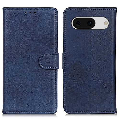 Leather Case Stands Flip Cover Holder A05D for Google Pixel 8a 5G Blue