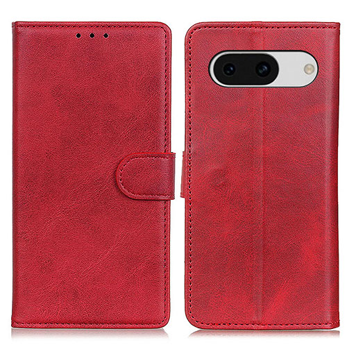 Leather Case Stands Flip Cover Holder A05D for Google Pixel 8a 5G Red