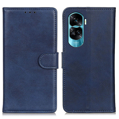 Leather Case Stands Flip Cover Holder A05D for Huawei Honor 90 Lite 5G Blue