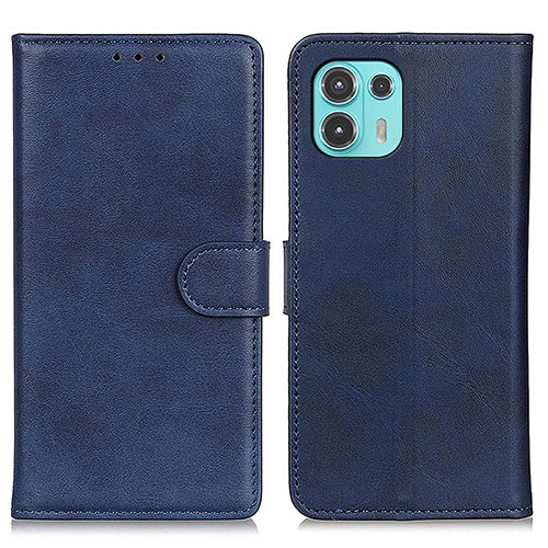 Leather Case Stands Flip Cover Holder A05D for Motorola Moto Edge 20 Lite 5G Blue