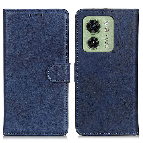 Leather Case Stands Flip Cover Holder A05D for Motorola Moto Edge 40 5G Blue