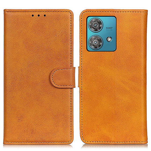 Leather Case Stands Flip Cover Holder A05D for Motorola Moto Edge 40 Neo 5G Brown