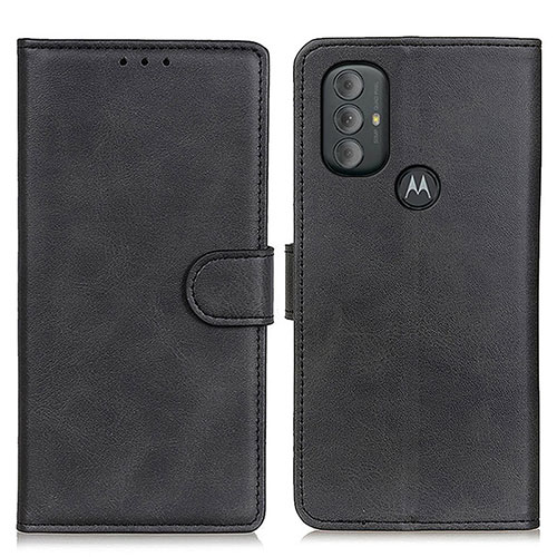 Leather Case Stands Flip Cover Holder A05D for Motorola Moto G Play (2023) Black