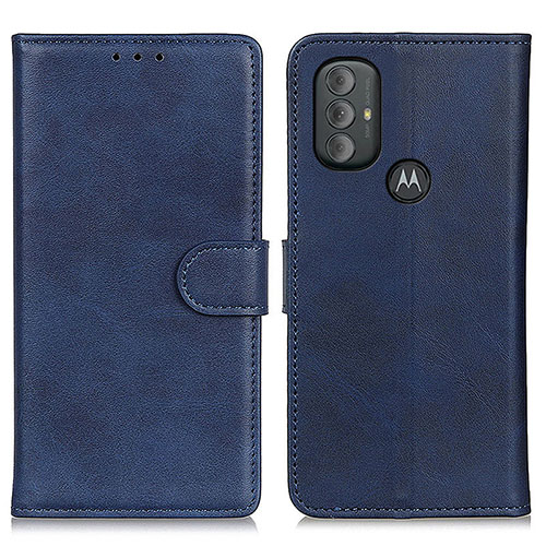 Leather Case Stands Flip Cover Holder A05D for Motorola Moto G Play (2023) Blue