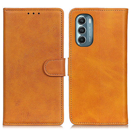 Leather Case Stands Flip Cover Holder A05D for Motorola Moto G Stylus (2022) 5G Brown