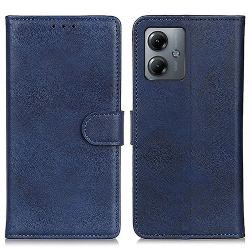 Leather Case Stands Flip Cover Holder A05D for Motorola Moto G14 Brown