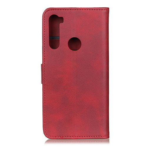 Leather Case Stands Flip Cover Holder A05D for Motorola Moto One Fusion Plus Red