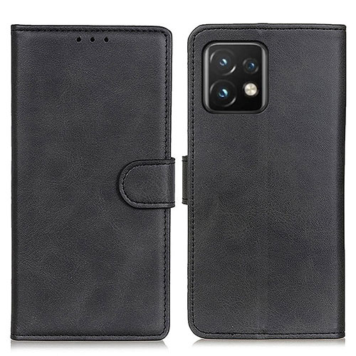 Leather Case Stands Flip Cover Holder A05D for Motorola Moto X40 5G Black