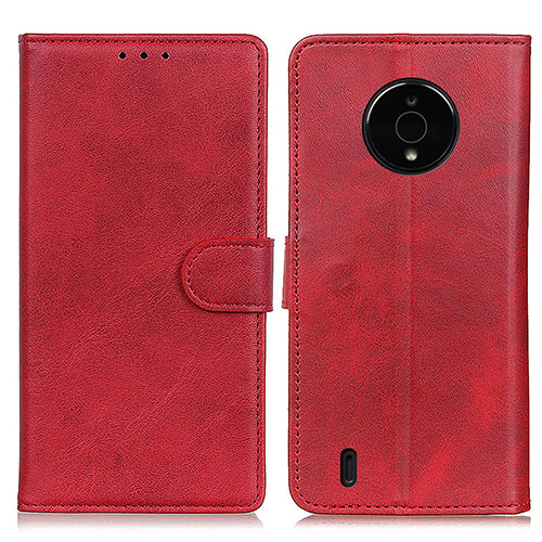 Leather Case Stands Flip Cover Holder A05D for Nokia C200 Red