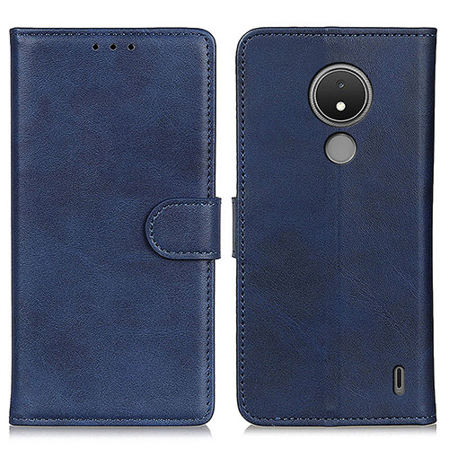 Leather Case Stands Flip Cover Holder A05D for Nokia C21 Blue