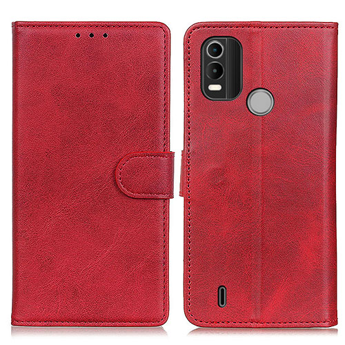 Leather Case Stands Flip Cover Holder A05D for Nokia C21 Plus Red