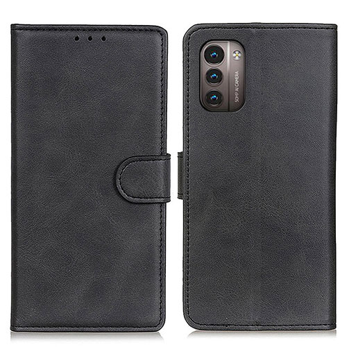 Leather Case Stands Flip Cover Holder A05D for Nokia G21 Black