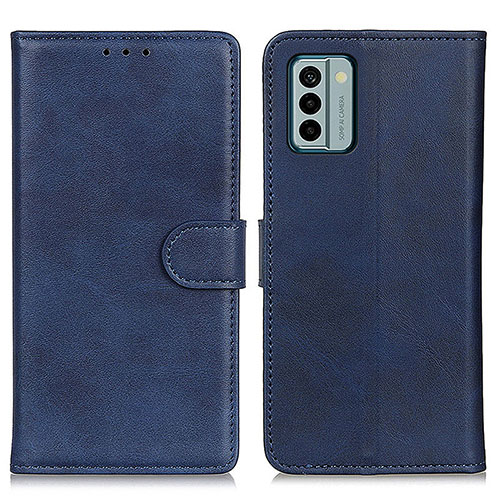 Leather Case Stands Flip Cover Holder A05D for Nokia G22 Blue