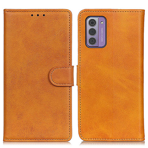 Leather Case Stands Flip Cover Holder A05D for Nokia G310 5G Brown