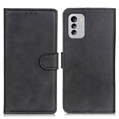 Leather Case Stands Flip Cover Holder A05D for Nokia G60 5G Black