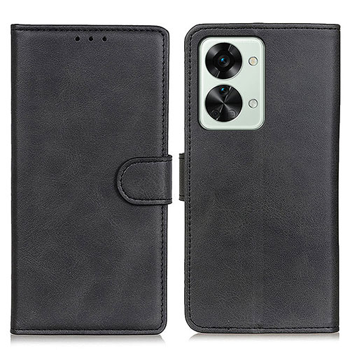 Leather Case Stands Flip Cover Holder A05D for OnePlus Nord 2T 5G Black