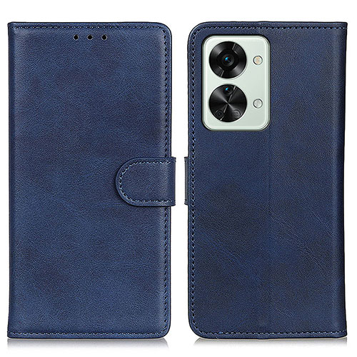 Leather Case Stands Flip Cover Holder A05D for OnePlus Nord 2T 5G Blue