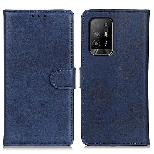 Leather Case Stands Flip Cover Holder A05D for Oppo A94 5G Blue