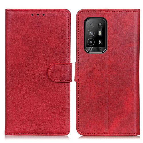 Leather Case Stands Flip Cover Holder A05D for Oppo A94 5G Red